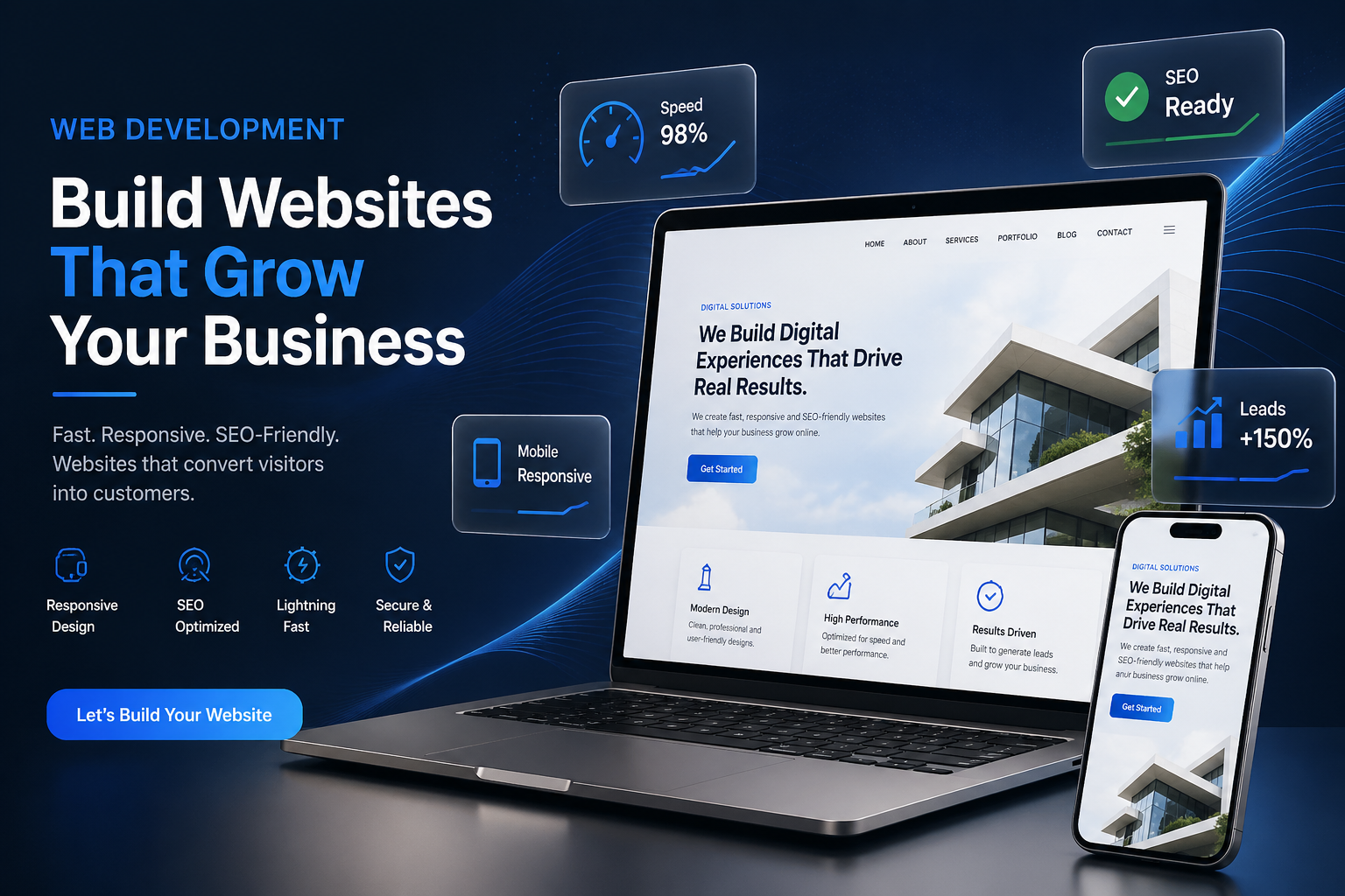 SEO friendly website development company team designing business website